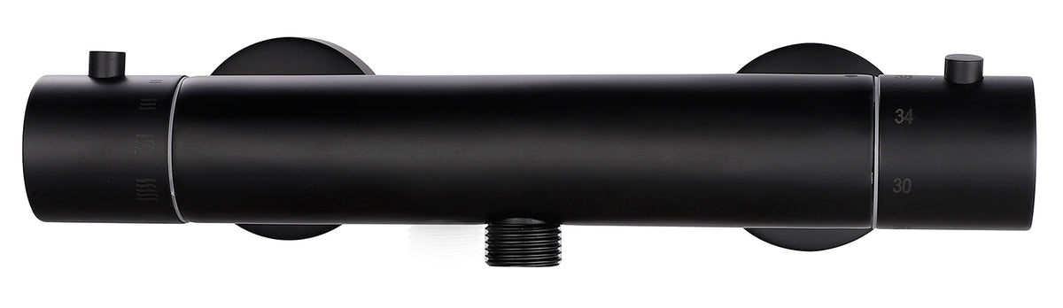 Rio thermostatische douchemengkraan 15 cm mat zwart