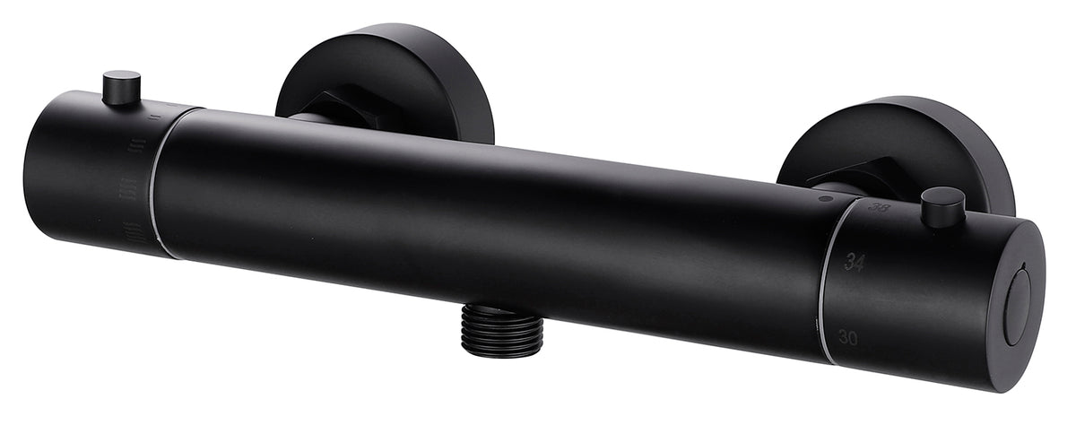 Rio thermostatische douchemengkraan 15 cm mat zwart