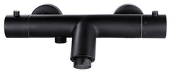 Rio thermostatische badmengkraan 15 cm mat zwart