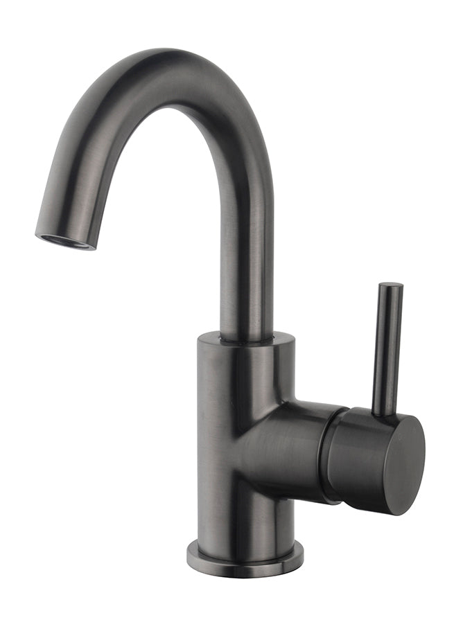 Caral wastafelkraan met draaibare uitloop gunmetal PVD