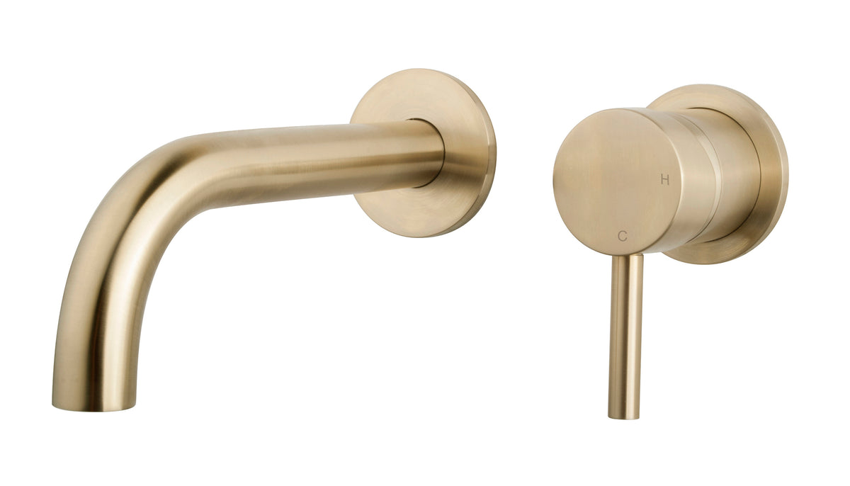 Caral built-in single-lever basin mixer with cold start brushed brass PVD