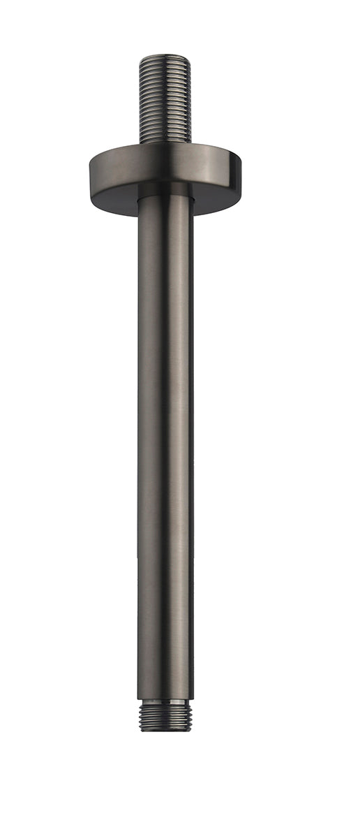 UniMatch shower arm with ceiling mount 20 cm gunmetal PVD