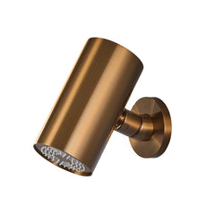 UniMatch Beam overhead shower round 1-spray with wall mount brushed bronze copper PVD
