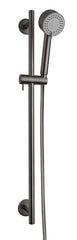 UniMatch Cadans glijstangset compleet met handdouche 3 standen Ø 8 cm gunmetal PVD