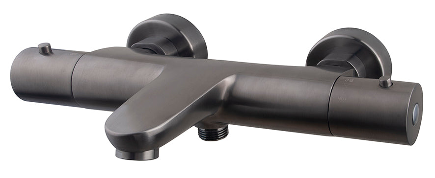 Caral thermostatic bath mixer gunmetal PVD