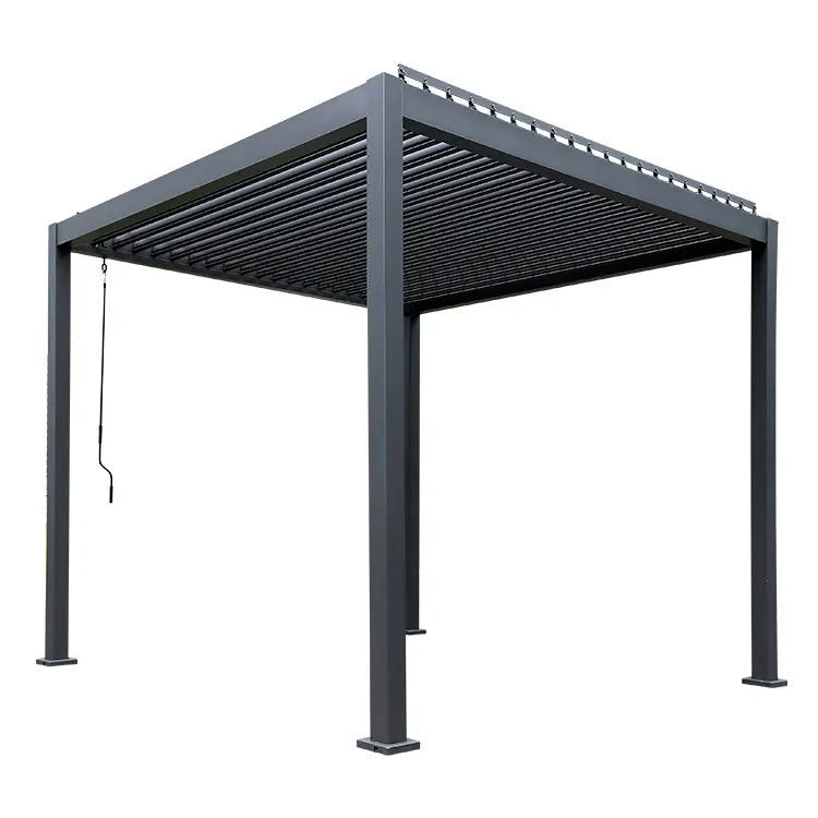 AWT Pergola P2-3 basic met handslinger - Waterdicht & Weerbestendig - Antraciet RAL 7043