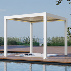 AWT Pergola extreem - wit/antraciet - elektrisch