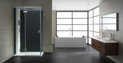 AWT Dampfdusche LD207F15 schwarz 120x90 rechts