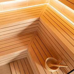 AWT Sauna E1623A Hemlock 220x200 9kW EOS Bi-O Cubo