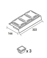 INK lade indeling - zwarte antislip mat - Antraciet