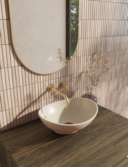 Barco waskom - ovaal - 40 x 33 x 14,5 cm - keramiek - beige