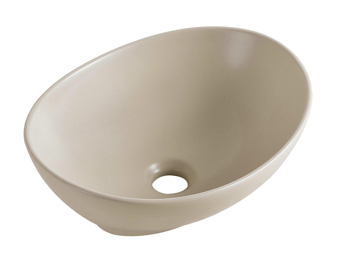 Barco waskom - ovaal - 40 x 33 x 14,5 cm - keramiek - beige