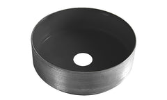 Wiesbaden Mondri waskom - rond - 36 x 36 x 12 cm - mat zwart/gunmetal