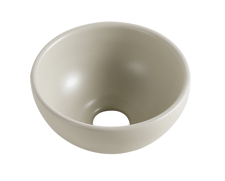 Wiesbaden Consilio fontein waskom -  rond - 20 x 9 cm - keramiek - beige
