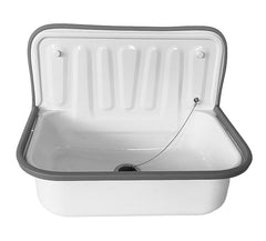Slop sink sheet steel 50.5 x 33 x 37 cm glossy white