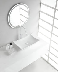 Scala rectangular washbasin 56 x 37 x 10.5 cm ceramic gloss white