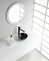 Kimo wash basin round 28 x 10 cm ceramic matt black