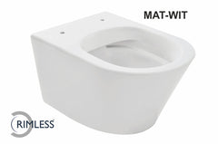 Vesta wandcloset rimless mat wit
