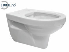 Trevi rimless wall-hung toilet gloss white