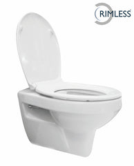 Trevi wandcloset rimless met Ultimo 3.0 toiletzitting softclose en quick release glans wit