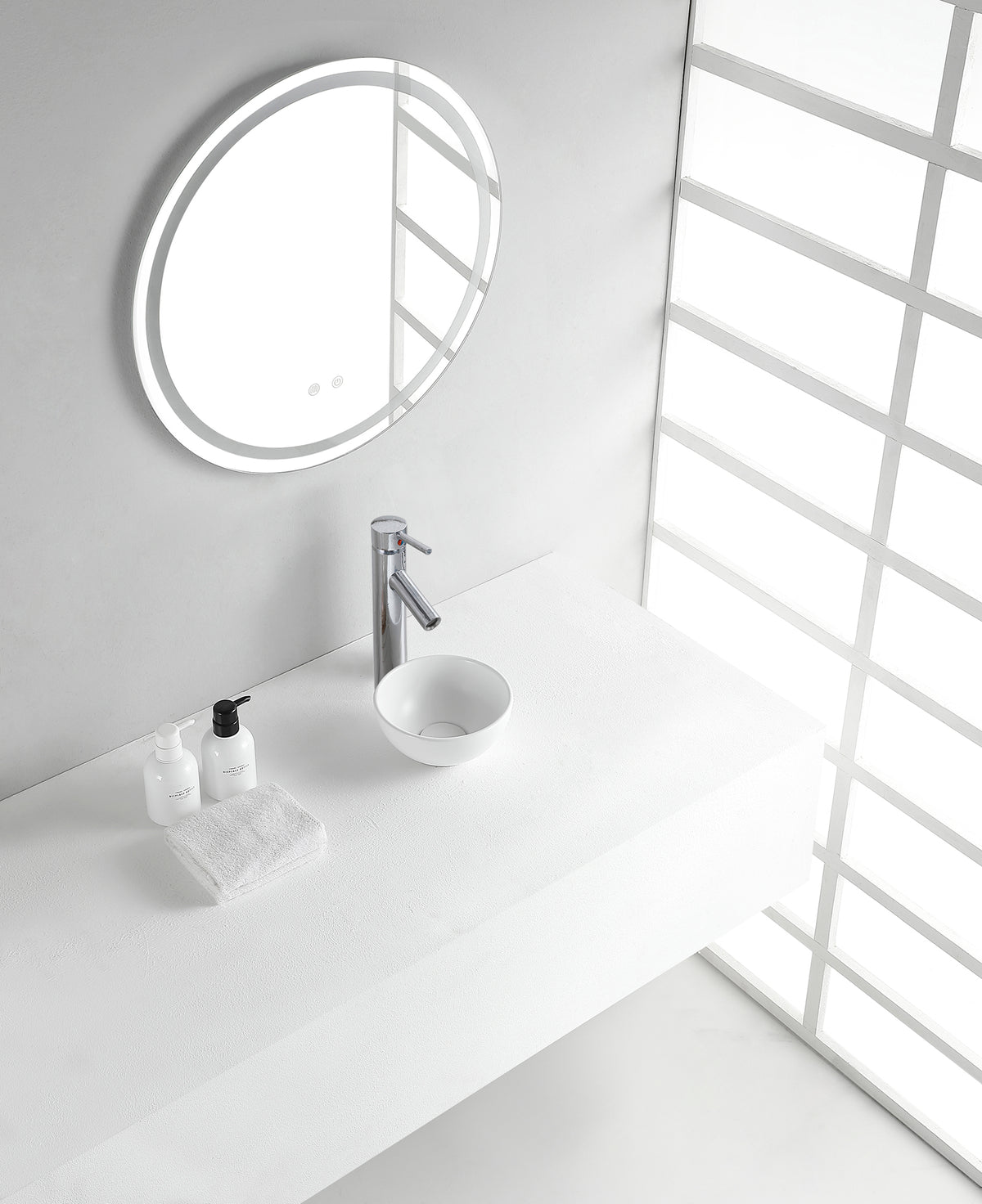 Consilio washbasin round 20 x 9 cm ceramic matt white