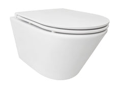Vesta Tornado flush wandcloset rimless met Flatline toiletzitting softclose en quick release mat wit