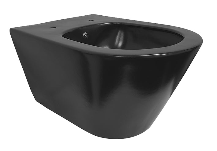Stereo rimless wall-hung toilet with bidet function matte black