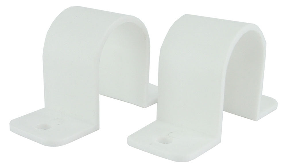 Set downpipe brackets 32mm white