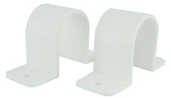 Set downpipe brackets 32mm white