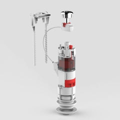 Dual-flush flushing mechanism for ceramic close-coupled cistern