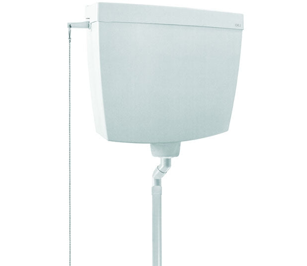 High-level plastic cistern white