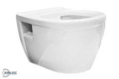 Prio rimless wall-hung toilet glossy white