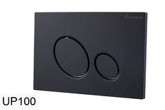 X10 flush plate for concealed cistern matte black