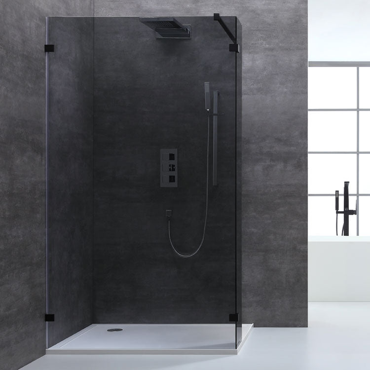 AWT Duschwand Walk-in Dusche LY1201-B schwarz 120x210