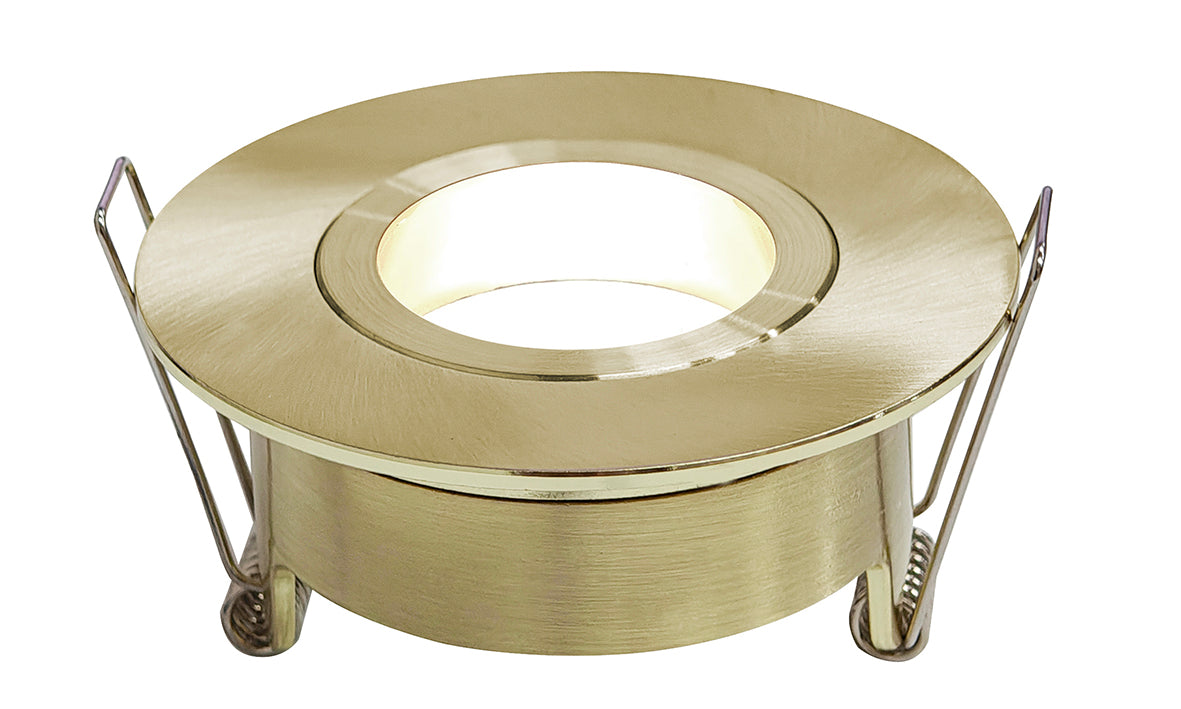 Spotz recessed spotlight single dimmable IP65 brushed brass
