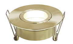 Spotz recessed spotlight single dimmable IP65 brushed brass