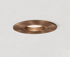 Spotz recessed spotlight single dimmable IP65 brushed bronze copper