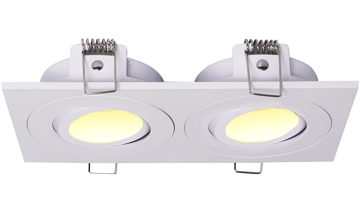 Spotz recessed spotlight double dimmable IP65 matt white