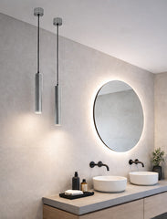 Wiesbaden Oriona hanglamp - dimbaar - IP44 - geborsteld staal
