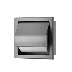 Rocko toilet roll holder with flap built-in gunmetal