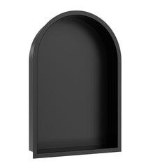Demis oval built-in niche 30 x 45 x 7 cm matte black