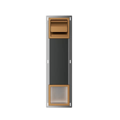 Rocko toiletrolhouder met klep en reserverolhouder inbouw geborsteld brons koper