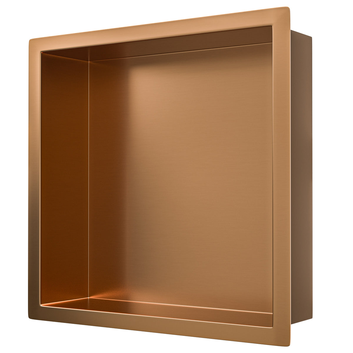 Demis inbouwnis 30 x 30 x 7 cm geborsteld brons koper PVD