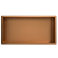 Demis inbouwnis 30 x 60 x 7 cm geborsteld brons koper PVD