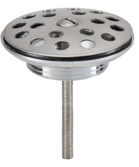 Corrugated open drain plug strainer 5/4" chrome