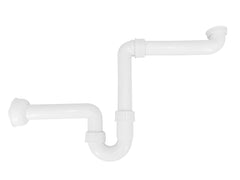 Space-saving sink/basin trap 1 1/2" x 40 mm