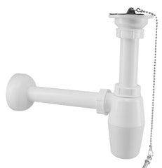 Pop-up waste siphon 5/4" x 32 mm PVC white