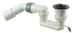 Shower tray trap with plug 1 1/2" PVC white