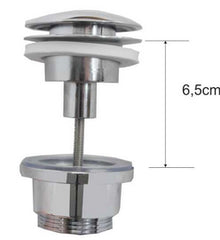 UniMatch clickwaste afvoerplug 5/4" chroom