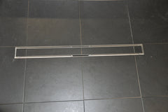 Tile grate for shower channel 90 x 7 cm stainless steel